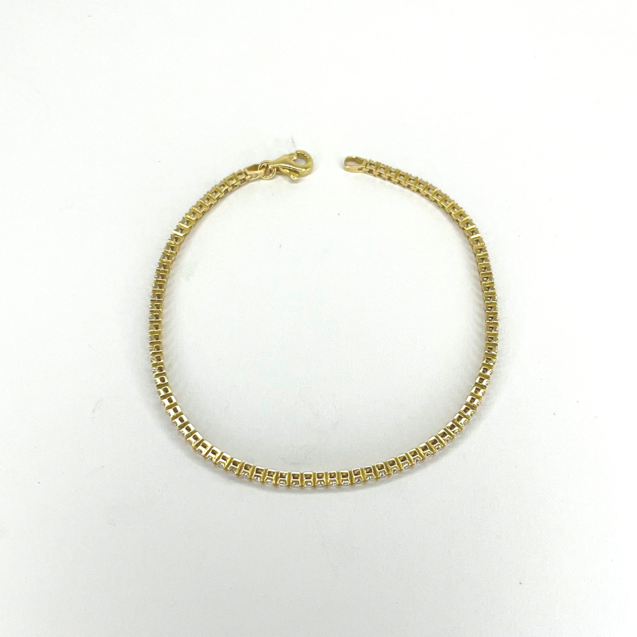 Pulseira Ouro 19.2Kt Estilo Riviera