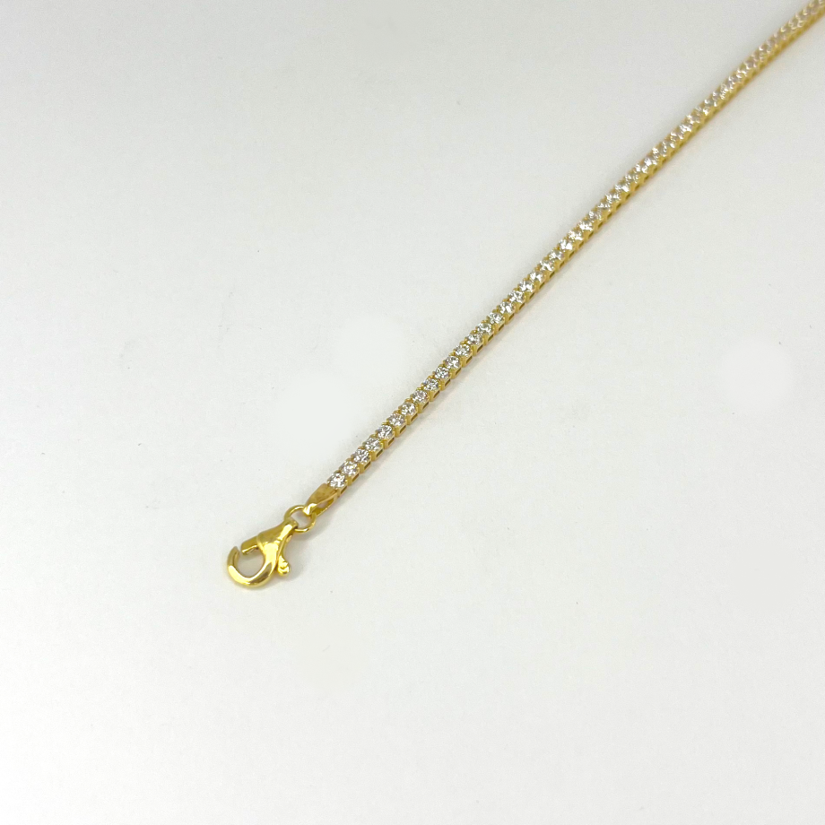Pulseira Ouro 19.2Kt Estilo Riviera