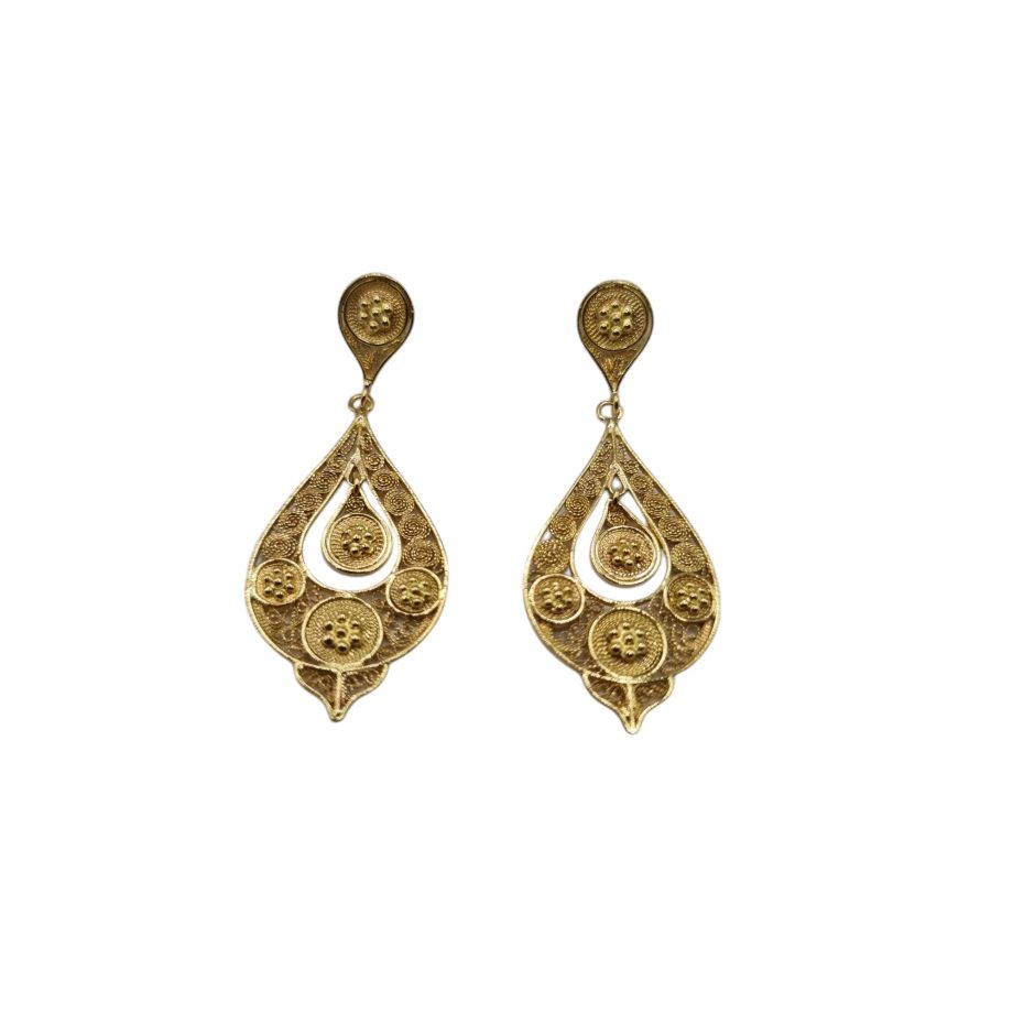 Brincos em Ouro 19.2kt Filigrana