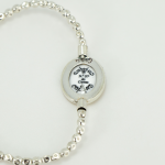 Pulseira Gumus Prata e Ouro 9kt Nossa Senhora do Carmo