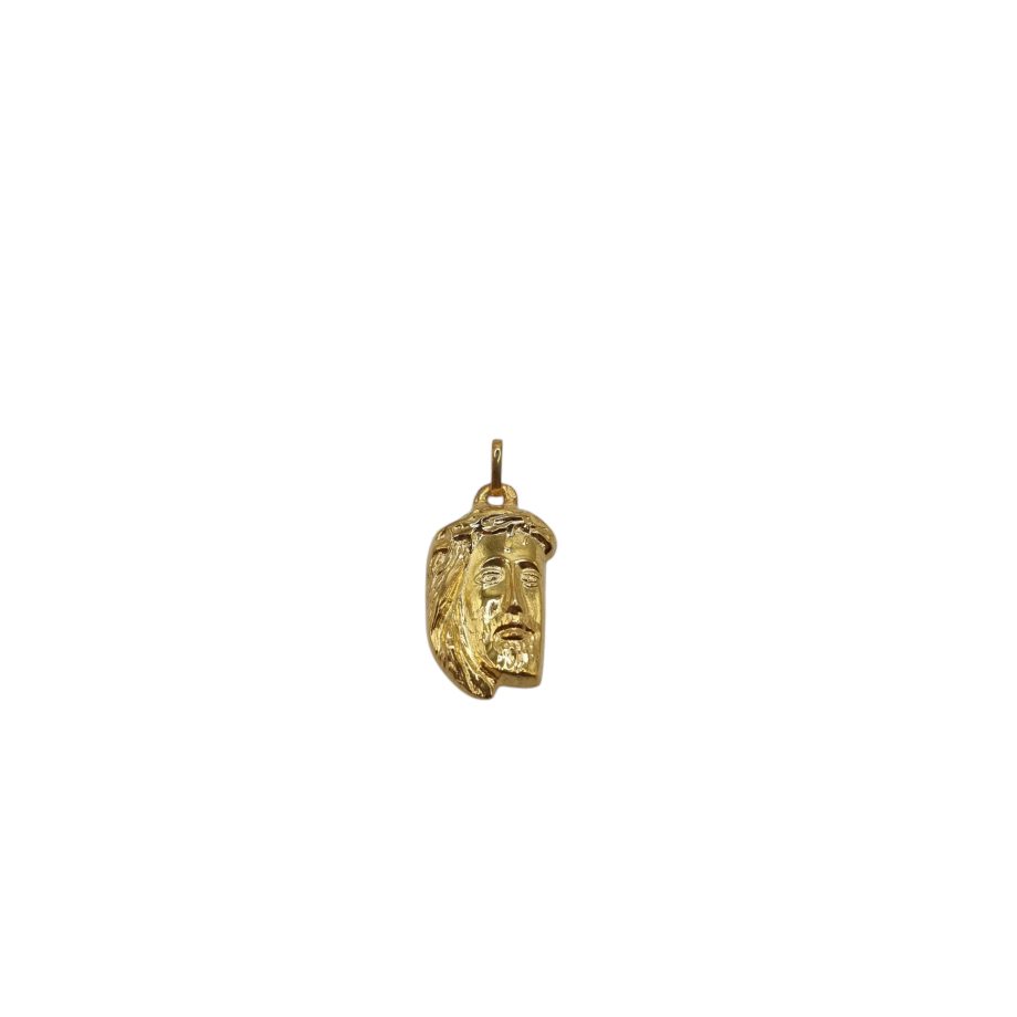 Medalha em Prata Dourada Face de Cristo