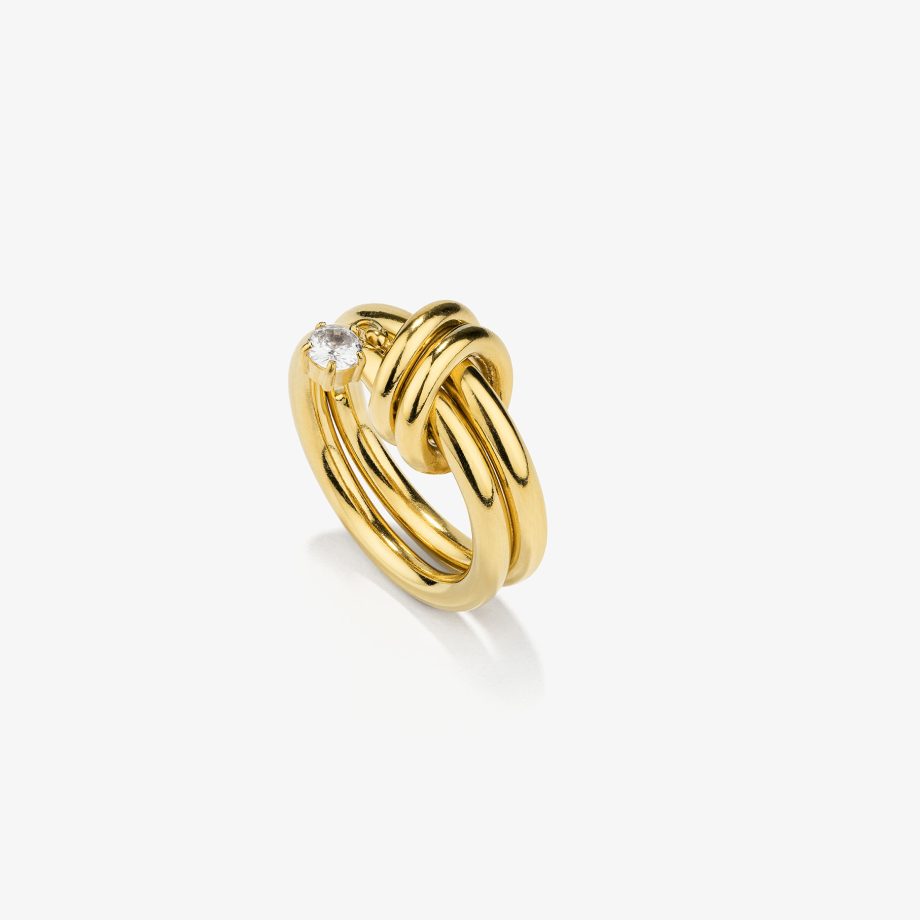 Anel Radiant Zendaya Loop Dourado RY000255-16