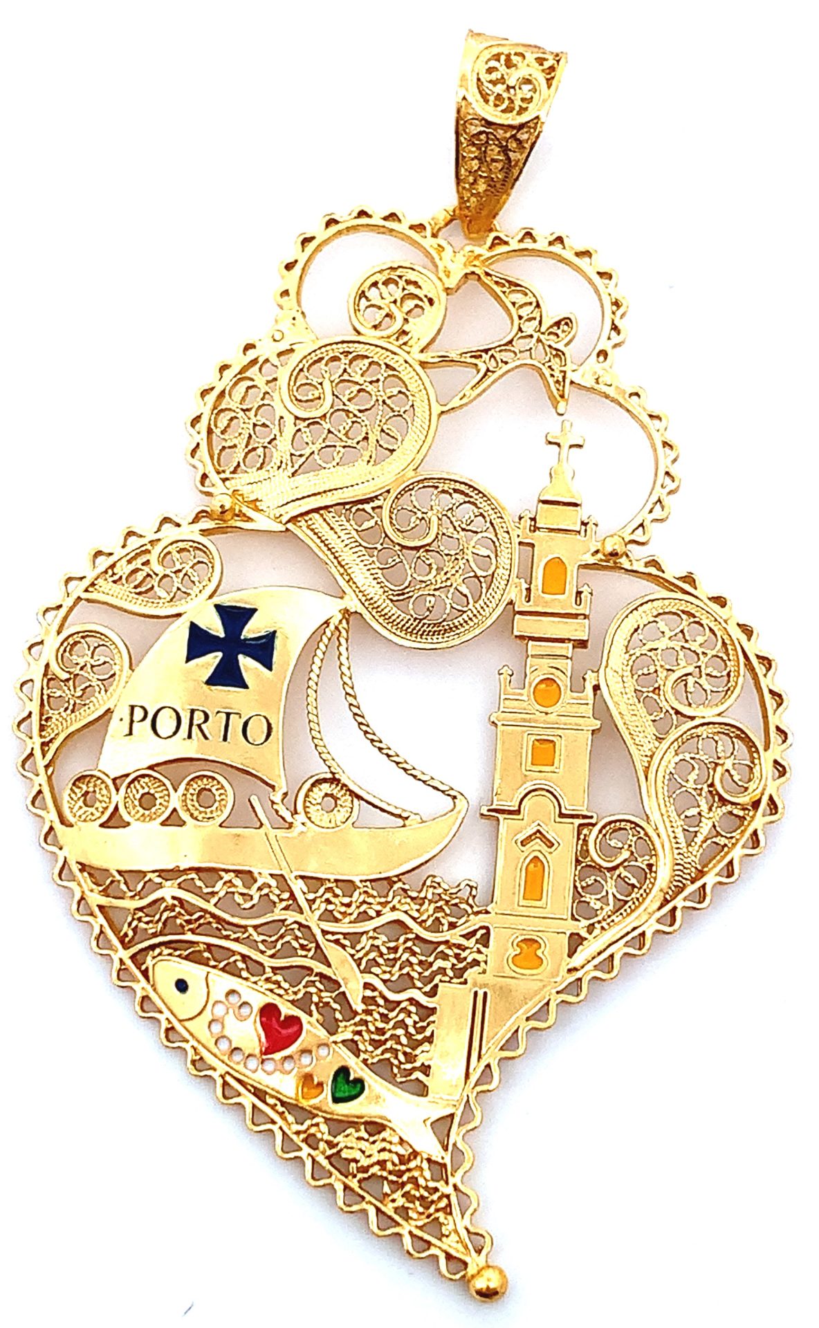 Medalha Filgold Coracao Viana